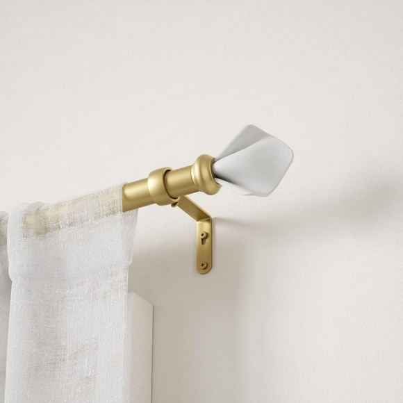Umbra Other - Umbra Tula Modern 1-Inch Curtain Rod, 42"X120"  2 Matching Finials Brackets Gold